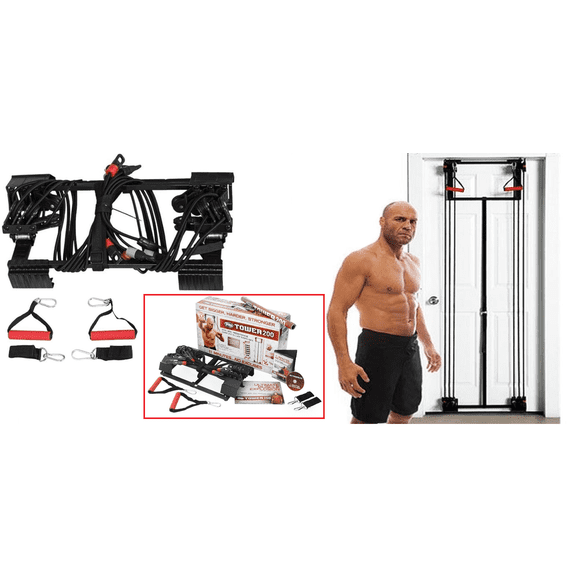 Body by Jake Tower 200 Porte Gym Total Gym à Domicile Multi Fonction Exercice Entraînement Système, Tableau Guide, DVD, Barre Droite Bonus