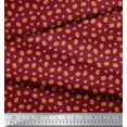 thumbnail image 3 of Soimoi Red Poly Georgette Fabric Pumpkin Vegetable Print Sewing Fabric Yard 42 Inch Wide, 3 of 3