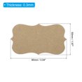 thumbnail image 2 of Unique Bargains 2' x 3.5' Blank Paper Business Cards Small Index Flash Cards Words Message Note Card Lace, Brown 200 Pack, 2 of 5