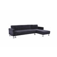 thumbnail image 4 of Velago Attalens Adjustable Polyester Sectional Sleeper Sofa, Dark Grey, 4 of 6