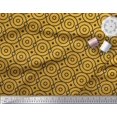 thumbnail image 2 of Soimoi Gold Velvet Fabric Circle Art Geometric Printed Craft Fabric by the Yard 58 Inch Wide, 2 of 5