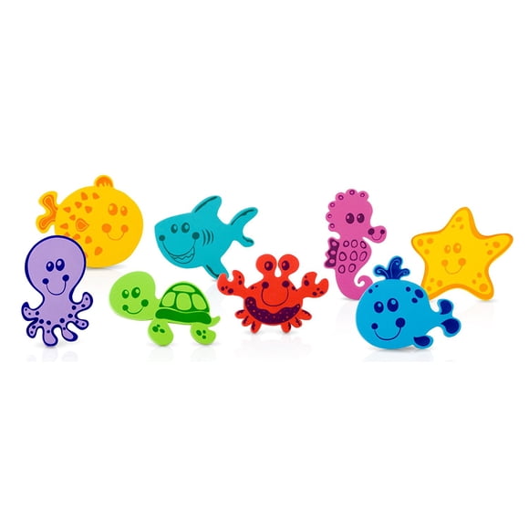 Nuby 16-Piece Floating Foam Bath Animals Set