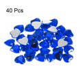 thumbnail image 3 of Unique Bargains 40 Pcs Acrylic Flat Back Rhinestones 20mm/0.8 Inch Heart Artificial Gemstone for Crafts Jewelry Making Deep Blue, 3 of 7