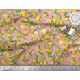 thumbnail image 2 of Soimoi Rayon Fabric Leaves,Floral & Lemon Vegetable Fabric Prints by Yard 42 Inch Wide, 2 of 3