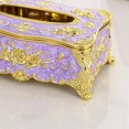 thumbnail image 3 of veasfak Chic Flower Tissue Case Box Toilet Paper Holder Car Bathroom Kitchen Towel Paper Pearl Golden, 3 of 3