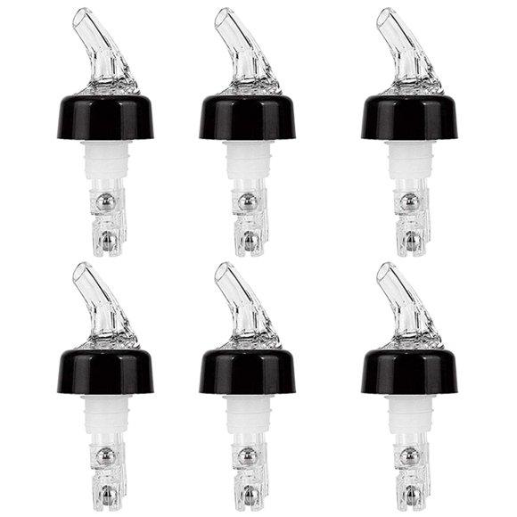 NUAHRHY 6 Pcs Verseur Automatique Mesure Bouteille 30ML Verseur de Vin en Plastique Transparent Mesure Rapide Distributeur de Whisky Liquide Liqueur Vin Cocktail pour Maison Cuisine Restaurant Bar