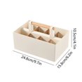 thumbnail image 3 of Qonioi Multifunctional Desk Organizer, Office Desk Stationery Storage Box with Handles, Portable Pen Holder Compartment Box for Home Office School Supplies, 3 of 7