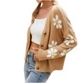 thumbnail image 2 of Styesk Cardigan pour Femmes Cardigan Décontracté Aguichant Mode à Col en V Imprimé Hauts Blouse à Manches Longues pour Femmes, 2 of 6