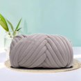 thumbnail image 3 of 1kg Velvet Chunky Yarn Arm Pillow Crocheting Sweaters Hats DIY Rug Knitting Rug Making Hand Knit Pet Bed Crocheting Light Gray, 3 of 9