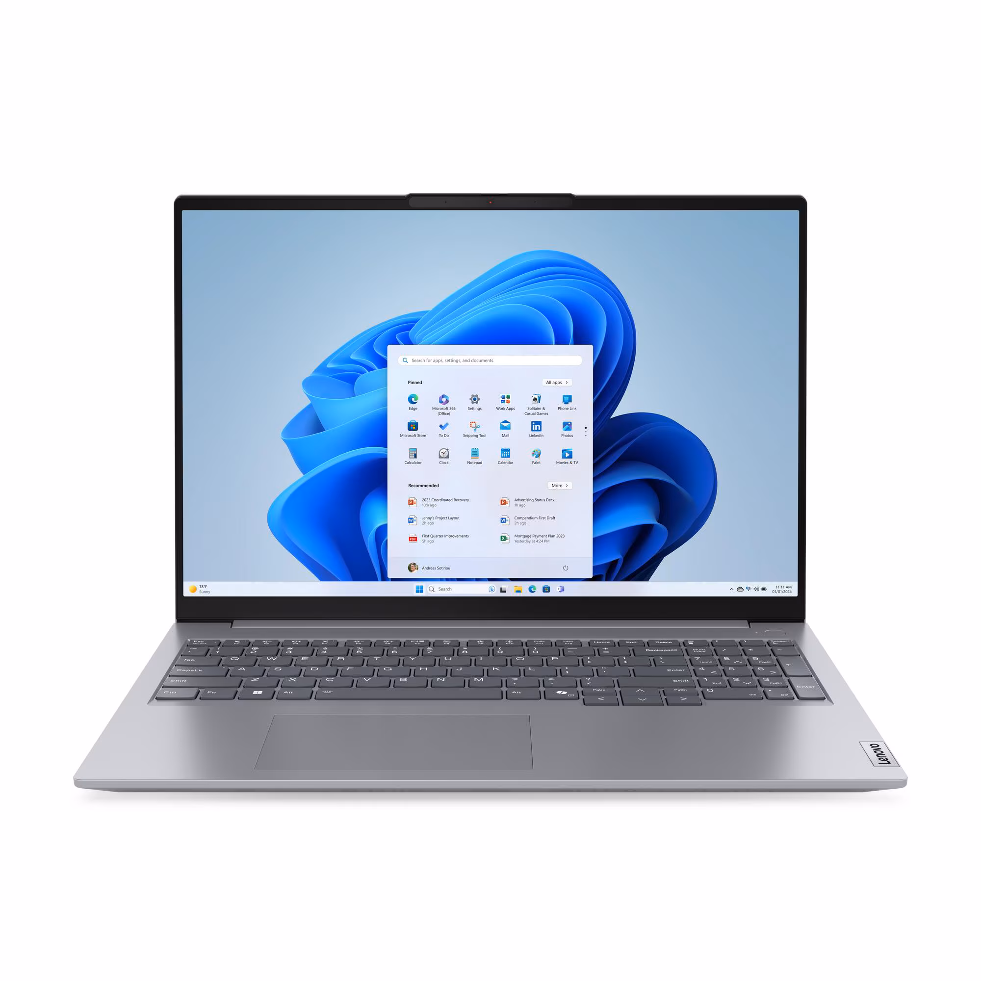 Lenovo ThinkBook 16 Gen7 16" Business Laptop, 16" WUXGA (1920x1200), AMD Ryzen 5 7533HS, Windows 11 Pro, 32GB DDR5, 1TB SSD, Fingerprint, Dolby Audio, MIL-STD-810H, Arctic Grey