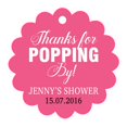 thumbnail image 1 of 100 PCS Personalized Baby Shower Favors Tags Custom Quote Thank You For Popping By Baby Shower Gift Hang Tags, 1 of 1