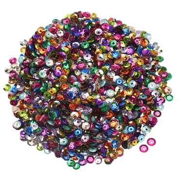 Unique Bargains Paillettes en Vrac 4 mm Paillettes Dos Argenté 3000 Pcs Paillettes Broderie pour Fabrication de Bijoux Artisanat Couture, Multicolore