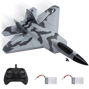 Fisca Avions Télécommandés pour Adultes avec 2 Batteries, Avions RC F22 Raptor pour Enfants 14+