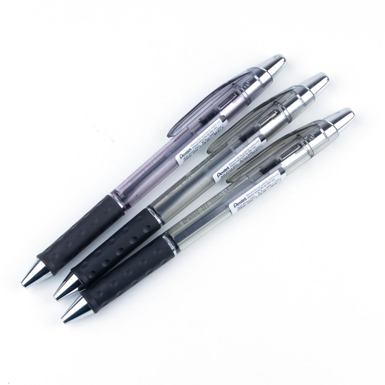 Feel-It! Retractable Ballpoint Pen, (0.7mm), Black Ink, 3PC Pack