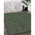 thumbnail image 3 of Ahgly Company Tapis d'Intérieur Lavable en Machine Carré Vert Noisette Transitionnel, 7 Pieds Carré, 3 of 7