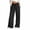 Black, variant on yardsong High Waisted Stretchy Denim Pants Women Wide Leg Loose Elastic Waist Drawstring Pull On Jeans with Pockets Blue,S