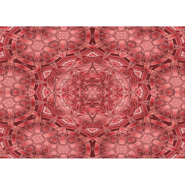 Ahgly Company Tapis Rectangulaire Lavable en Machine Rouge Transitionnel, 8 Pieds x 10 Pieds