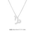 thumbnail image 4 of stanreset Constellation Theme Friendship Necklace Creative Comfortable Ins Exquisite Durable Rust-proof Lightweight Fashion Accessory Capricorn Silver, 4 of 6