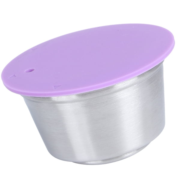 Reusable Stainless Steel Coffee Capsule for Coffee Maker, Durable and Easy to with Food Grade Silicone Lid, High Filtering Accuracy, Suitable for Home or Office
