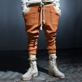 thumbnail image 1 of Mefallenssiah Men'S Solid Color Sport Loose Pleated Small Legs Lace-Up Solid Color Full Length Pants, 1 of 1
