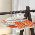 thumbnail image 1 of EGNMCR Household Non Slip Non Marking Corner Drying Rack Fish Mouth Opening Clothes Hangers Dry And Wet Use Does Not Hurt The Collar Plastic Hanger, 1 of 6