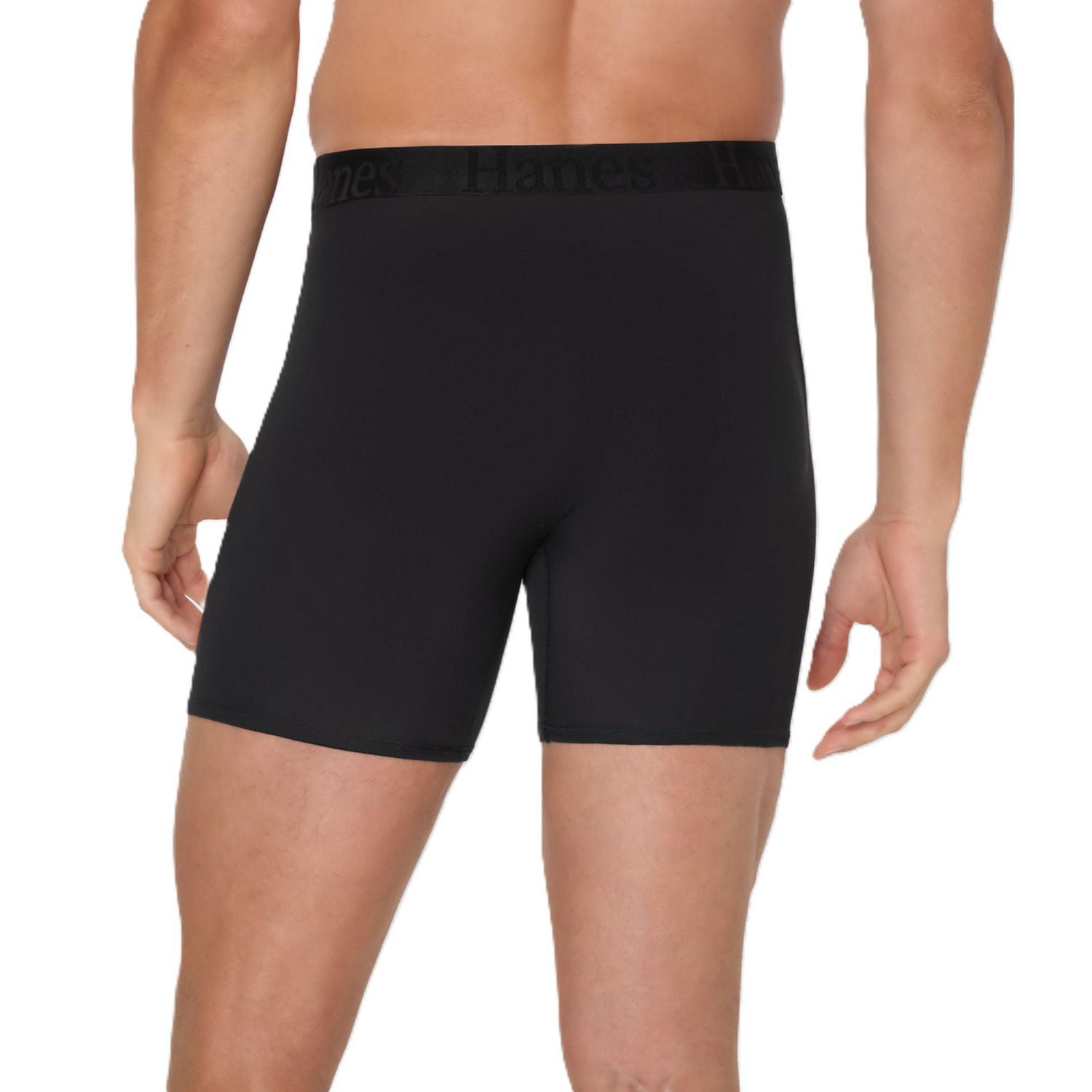 Hanes Originals Men's SuperSoft Boxer Brief Underwear, Total Support Pouch, Black, 3-Pack