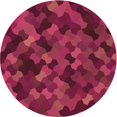 thumbnail image 1 of Ahgly Company Machine Washable Indoor Round Transitional Crimson Red Area Rugs, 8' Round, 1 of 7