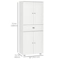thumbnail image 3 of HOMCOM 72" Kitchen Pantry with Drawer, 4 Doors and 3 Adjustable Shelves, 3 of 10