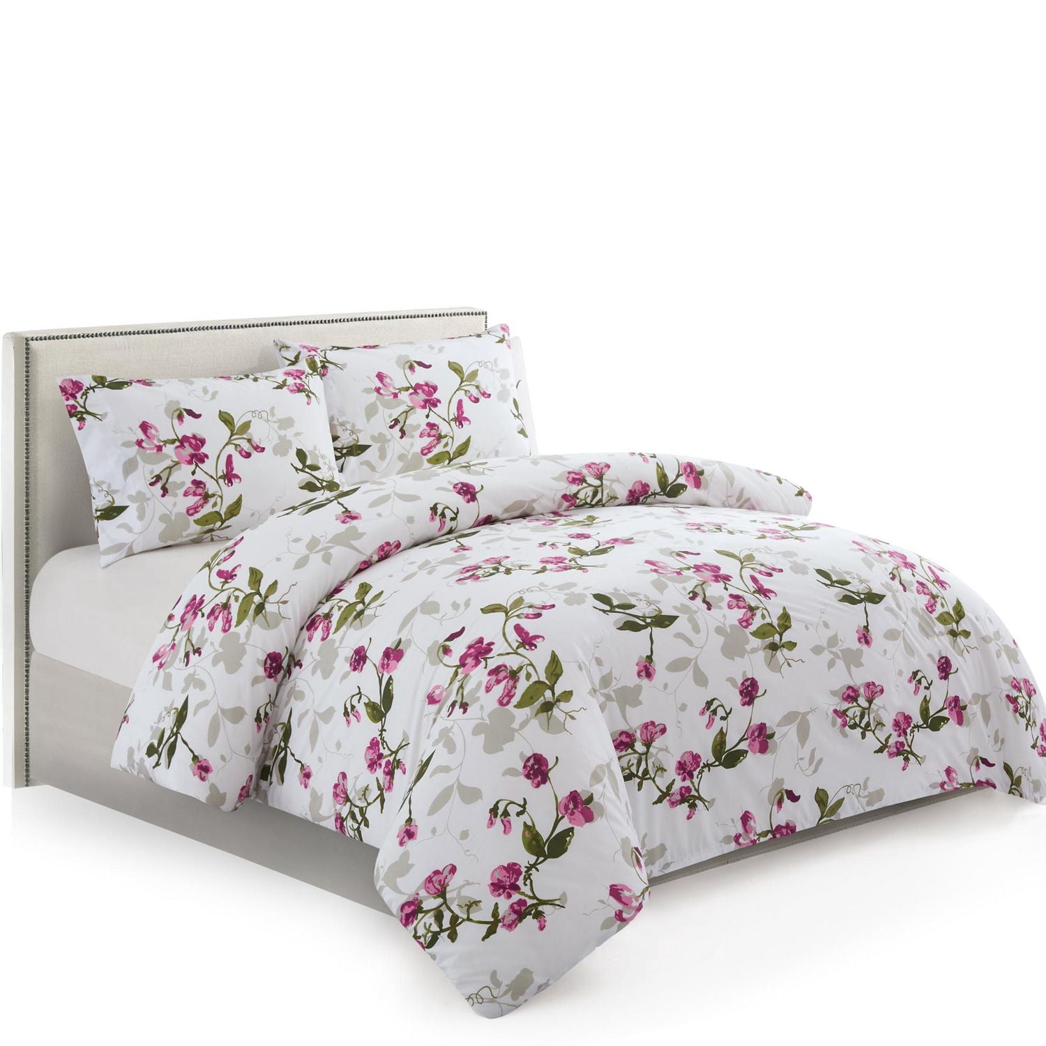 Literie toutes saisons Marina Decoration, housse de couette ultra douce et soyeuse, en rayonne de bambou richement imprimée, avec taies d'oreiller