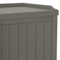 thumbnail image 3 of Suncast Coffre de Terrasse Extérieur de 22 gal pour Petit Patio avec Siège de Rangement, Pierre (Lot de 3), 3 of 9