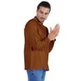 thumbnail image 3 of Atasi Chemise Henley Indienne pour Homme à Manches Longues, Décontractée, Col Mandarin, Courte Kurta, 3 of 7