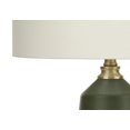 thumbnail image 3 of Monarch Specialties Lighting, 26"h, Table Lamp, Green Ceramic, Ivory / Cream Shade, Contemporary, 3 of 6