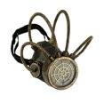 thumbnail image 1 of Metallic Bronze Steampunk Gas Costume Mask with Corrugated Tubes Halloween, 1 of 3