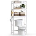 thumbnail image 1 of SONGMICS Over-The-Toilet Storage Bathroom Organizer Toilet Rack with Adjustable Shelf, White UBTS01WT, 1 of 6