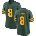 thumbnail image 1 of Women's Green Bay Jacobs 8 Green Alternate Stitched Game Player T-shirts, Small, 1 of 2