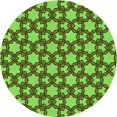 thumbnail image 1 of Ahgly Tapis Rond Lavable en Machine Intérieur Transitionnel Vert Vif, 6 Pieds Rond, 1 of 7