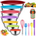 thumbnail image 1 of Mixing Bowls with Lids for Kitchen - 25 PCS Stainless Steel Nesting Colorful Mixing Bowls Set for Baking,Mixing,Serving & Prepping,Size 5, 3.7, 2.8,, 1 of 7