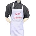 thumbnail image 4 of CHEFSKIN Beautiful Grill Master Chef Apron Professional Gift (White Apron, RED Embroidery), 4 of 4