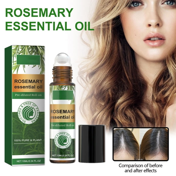 Huile de Croissance des Cheveux au Romarin Fortifie les Cheveux Organiques Romarins Huile Fortifiante pour Cheveux Romarins Essences Boule d'Huile 10 ml