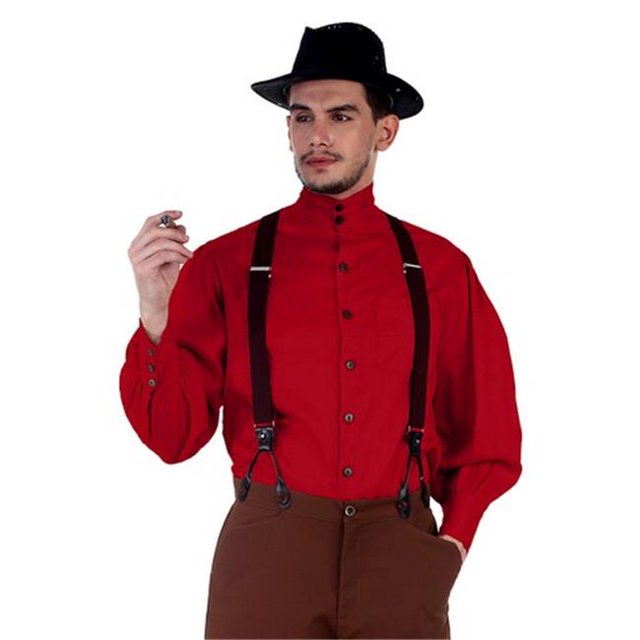 The Pirate Dressing C1292 Seigneur Shirt- Red - Extra Large