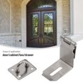 thumbnail image 3 of Loquet à 90 Degrés avec Fermoir et Agrafe pour Cadenas, Porte, Cabanon, Acier Inoxydable, 3 of 8