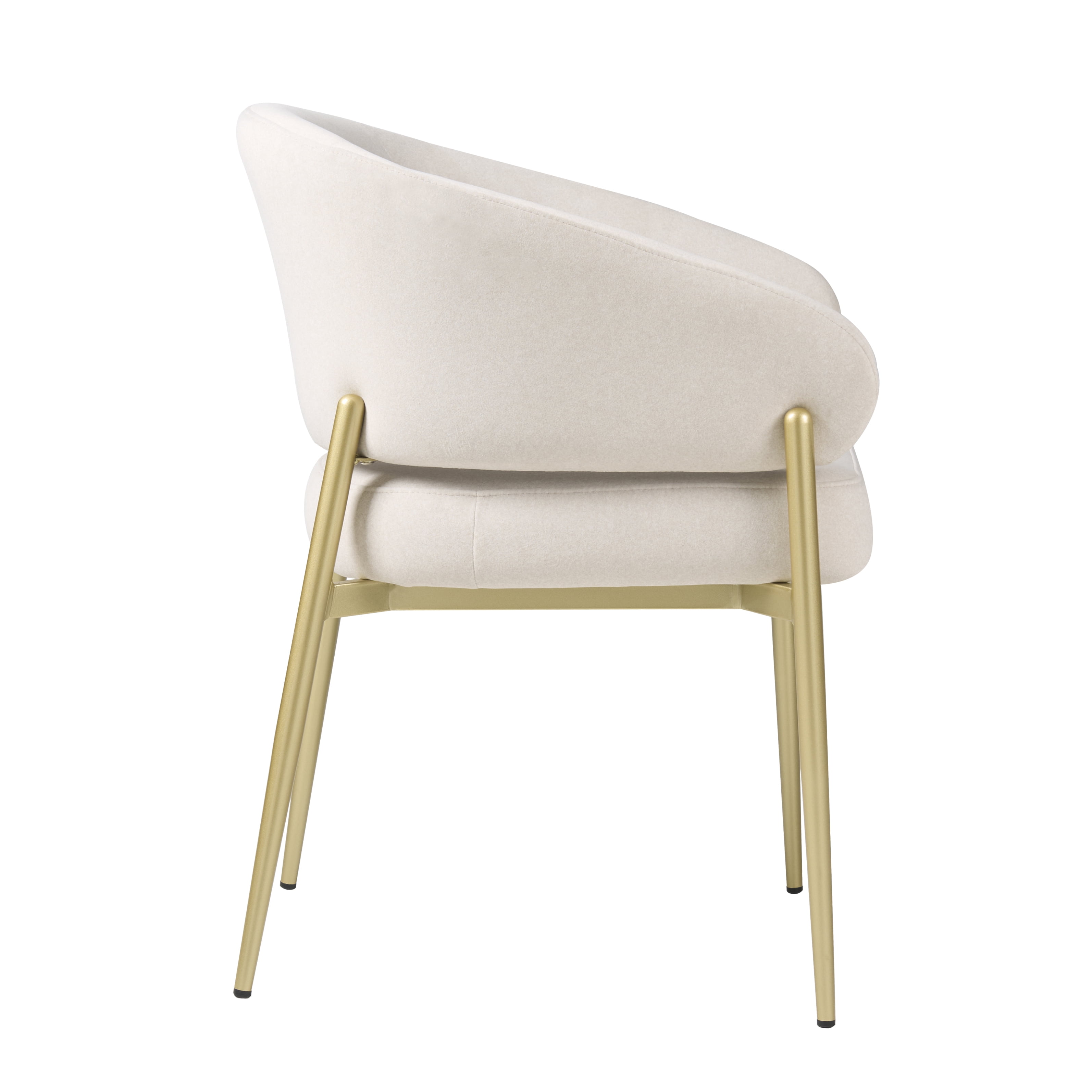 Ensemble de 2 chaises de salle à manger modernes Noble House, revêtues de tissu, pour cuisine, couleur beige