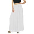 thumbnail image 1 of Bimba Jupe Longue Blanche Maxi pour Femmes Style Tulipe en Georgette Boho Bas-22, 1 of 6