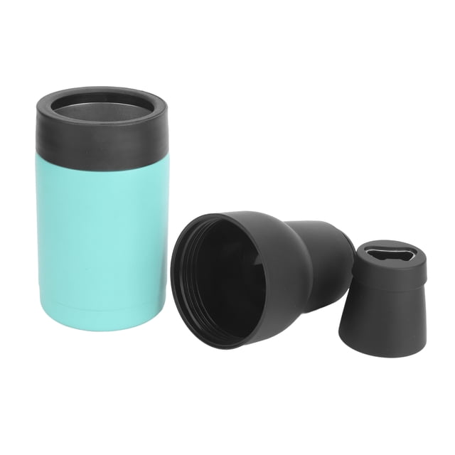 Beer Bottle Insulators, Beer Cooler Stainless Steel Vacuum Double Insulation For 17oz Flask Green