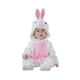 thumbnail image 1 of Baby Zipper Onesies Cute Animal Hooded Romper Playsuit Plush Fuzzy Infants One Piece Jumpsuit Outwear Boys Girls (3-6 Months, White Rabbit), 1 of 2