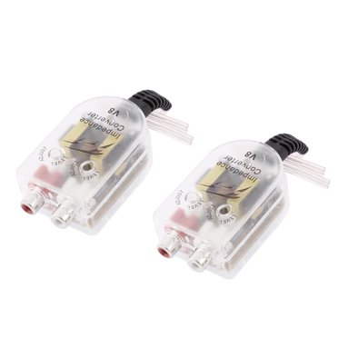 Unique Bargains Convertisseur de Haut-Parleur Haute à Basse Impédance pour Voiture Sortie vers Contrôle de Ligne RCA 2 Pcs
