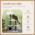 thumbnail image 4 of PawHut Arbre à Chat, Tour à Chat à Plusieurs Niveaux avec Poteaux à Griffer, Condo, Blanc, 4 of 10