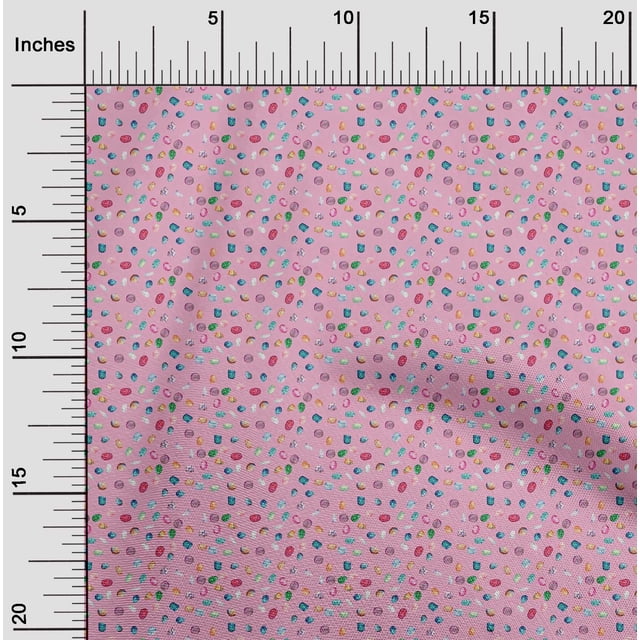 oneOone Polyester Lycra Fabric Crystal & Gemstone Ocean Fabric Prints by Yard 56 Inch Wide