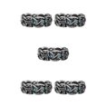 thumbnail image 1 of kurtrusly Vintage Ring For Unique For All Occasions Alloy Ring Vintage Punk Ring CR6474 9 5Set, 1 of 6