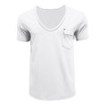 thumbnail image 4 of Plebaso T-Shirts pour Hommes avec Poche Col Ras du Cou Manches Courtes T-Shirt Décontracté Manches Courtes T-Shirts Unis Respirants, 4 of 7